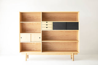 lawrence peabody oak bookcase, image 1