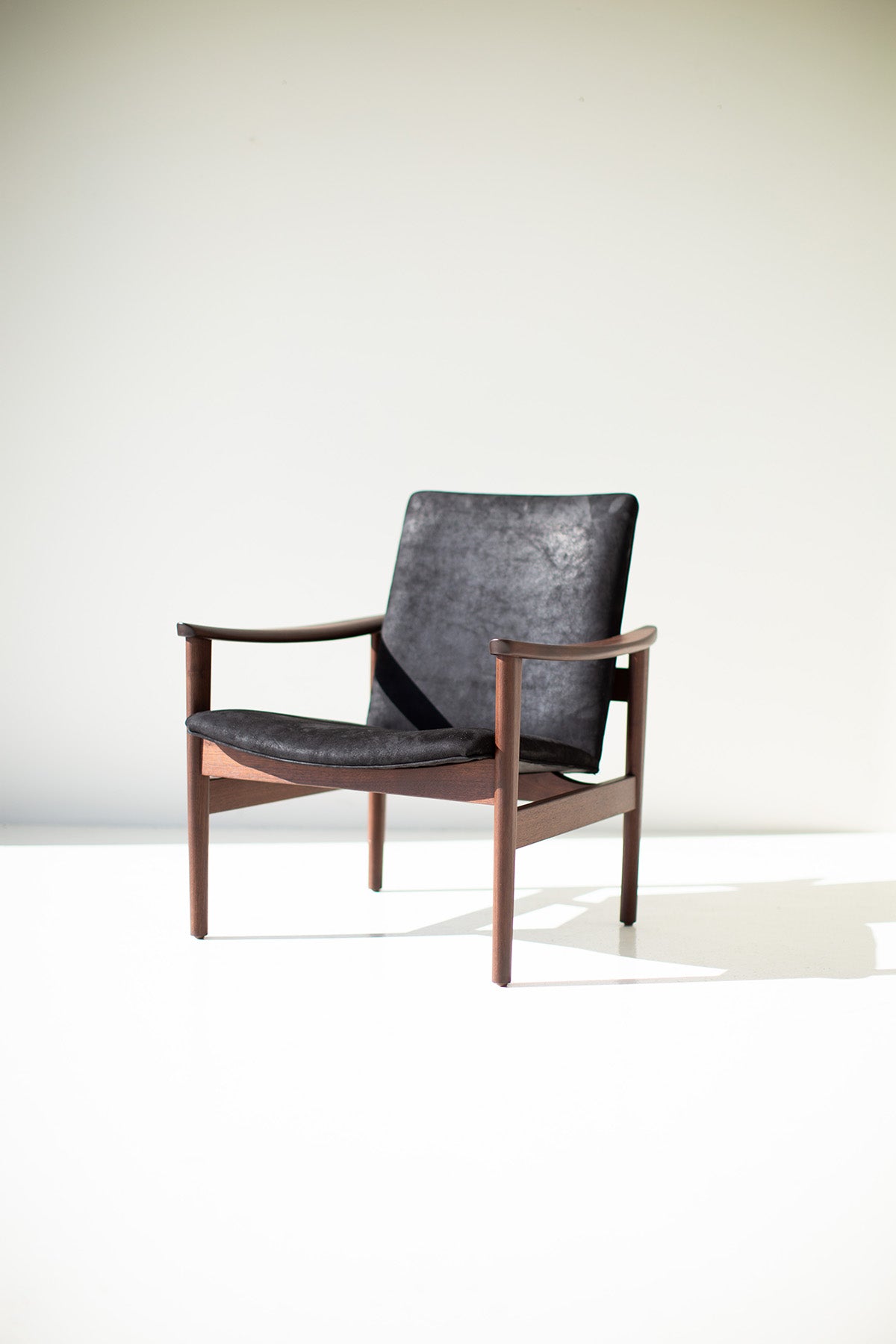 Lawrence Peabody Occasional Chair 2360P — Modern Luxury Lounge Chair in Hardwood Finishes