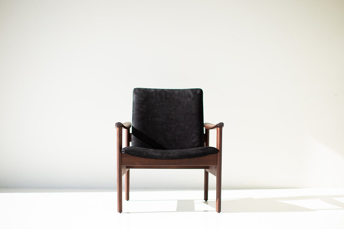 Lawrence Peabody Occasional Chair 2360P — Modern Luxury Lounge Chair in Hardwood Finishes