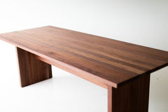 The Toko walnut dining table, side profile