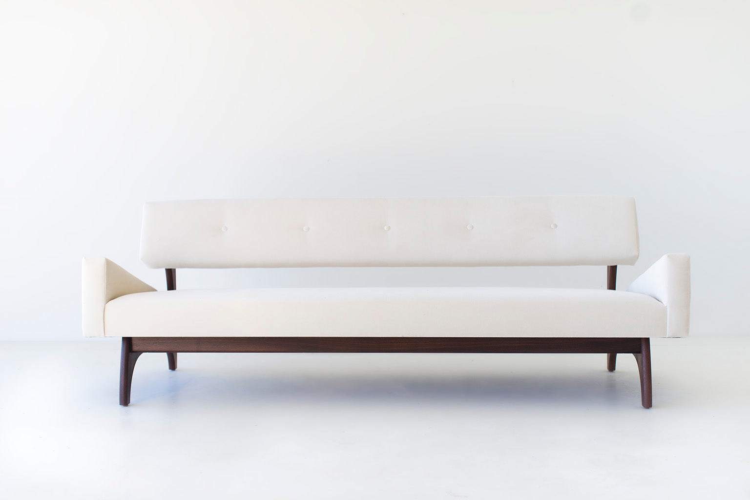 Canadian Modern Sofa in Walnut — Luxury Handcrafted Walnut Sofa by Craft Associates®