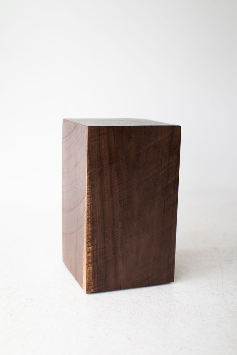 Close-up of the natural walnut wood grain and cracking