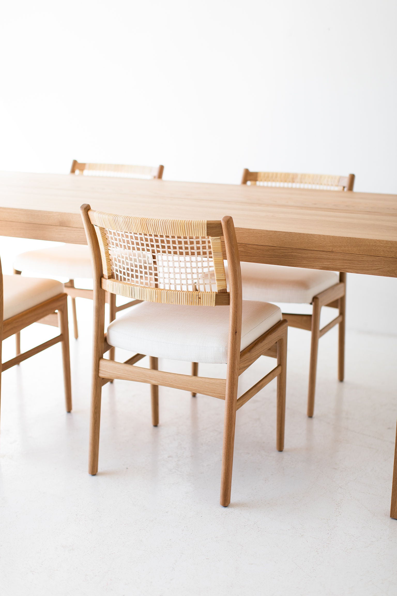 Tribute™ Modern Dining Chairs, Cane and Oak - T1002