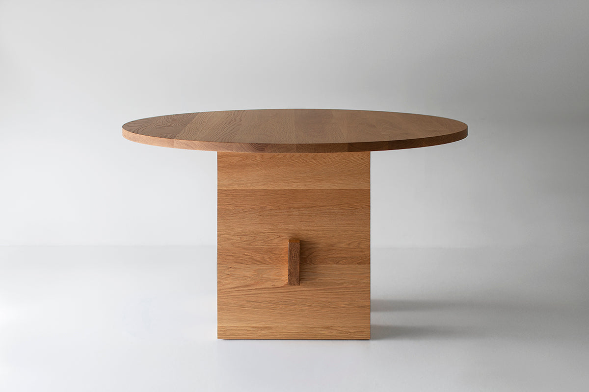 White Oak Round Dining Table - the Surrey - 5025