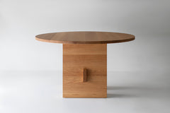white oak round dining table surrey, Image 2