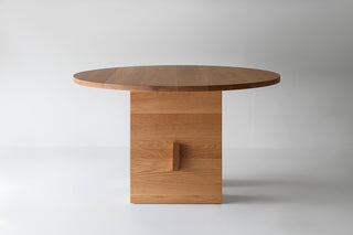 white oak round dining table surrey, Image 2