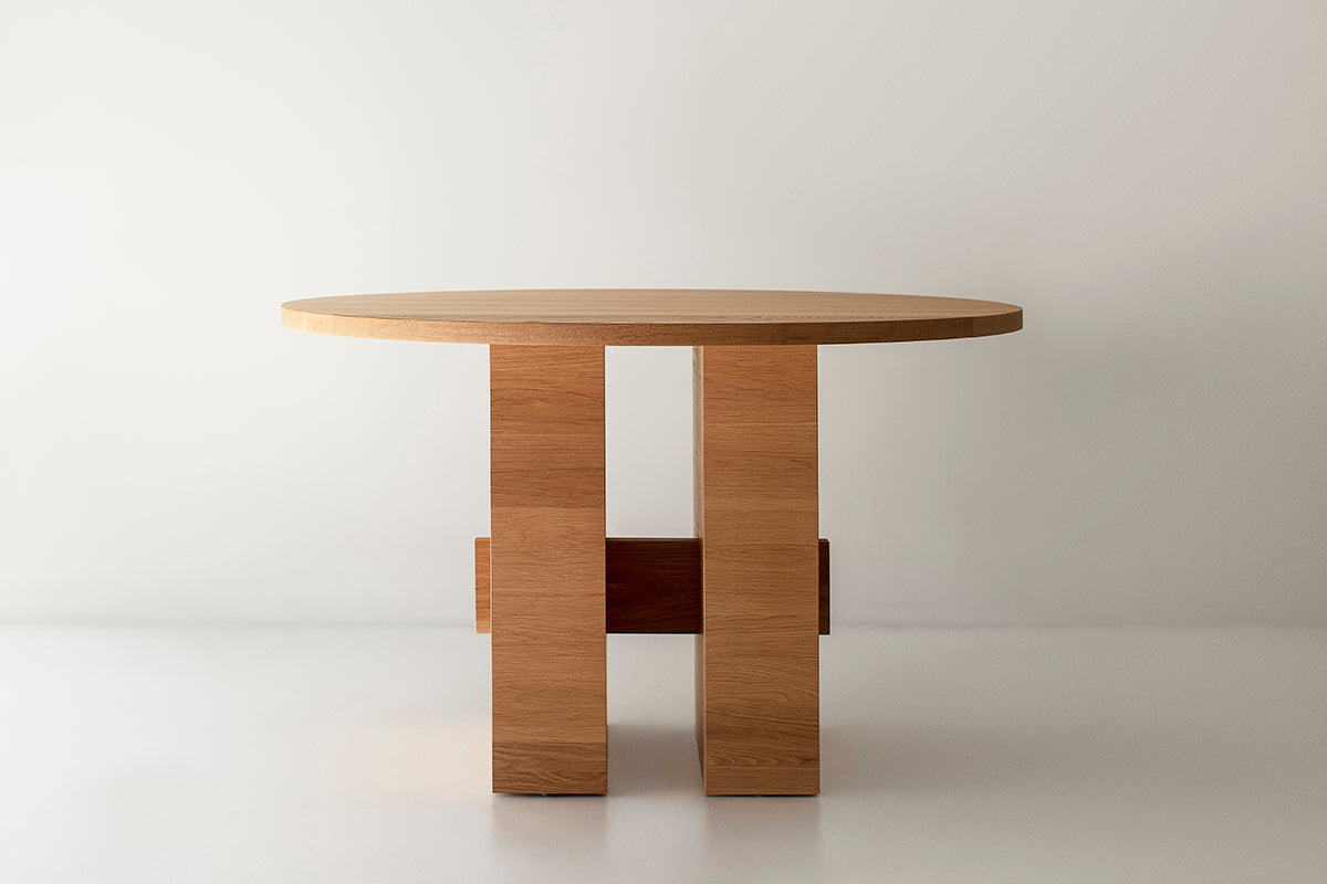 White Oak Round Dining Table - the Surrey - 5025