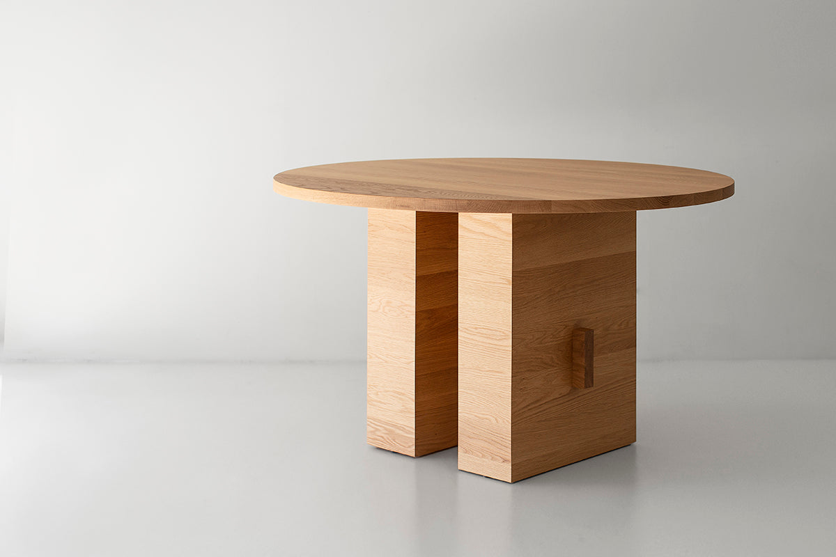 White Oak Round Dining Table - the Surrey - 5025