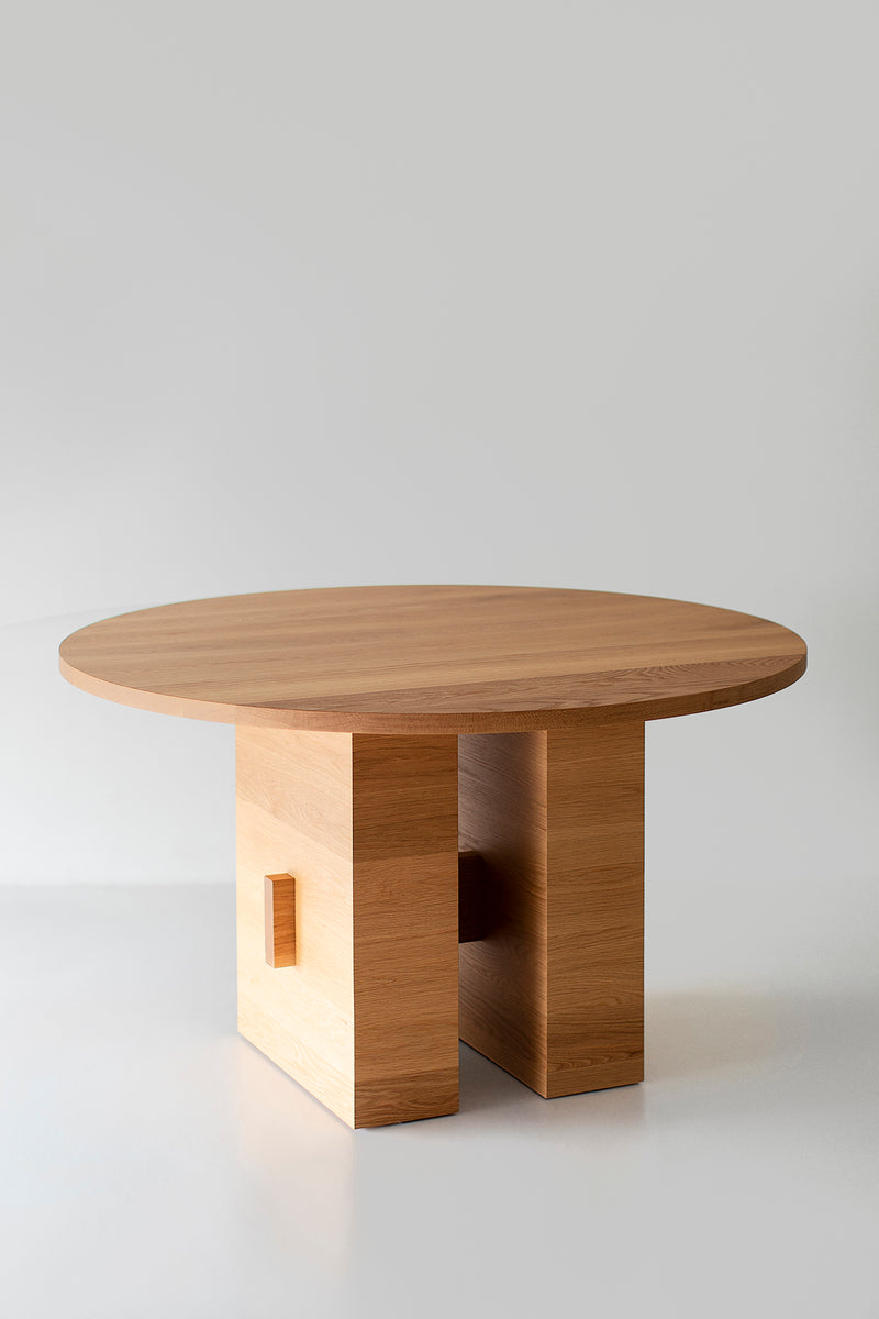 white oak round dining table surrey, Image 9