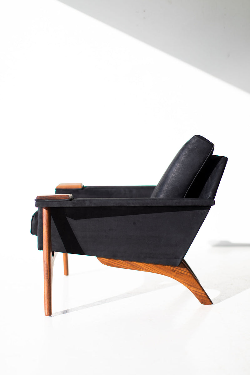 Adrian Pearsall Leather Lounge Chair for Craft Associates Inc.