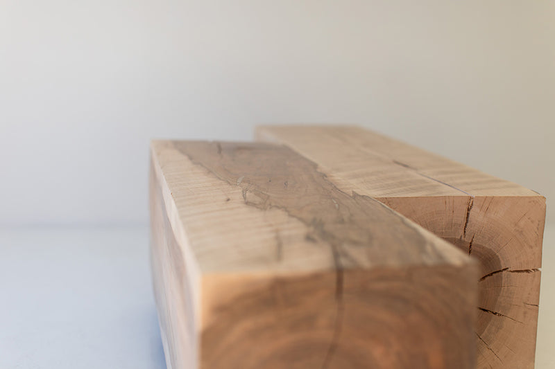 Close-up of the castors underneath the table