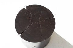 Side profile of the maple stool