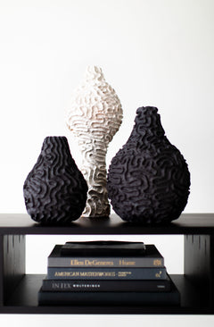 Side profile of the handmade ceramic vase