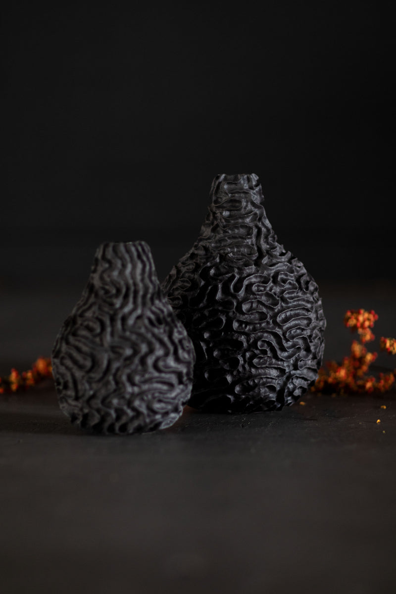 Ceramic vase styled on a console table