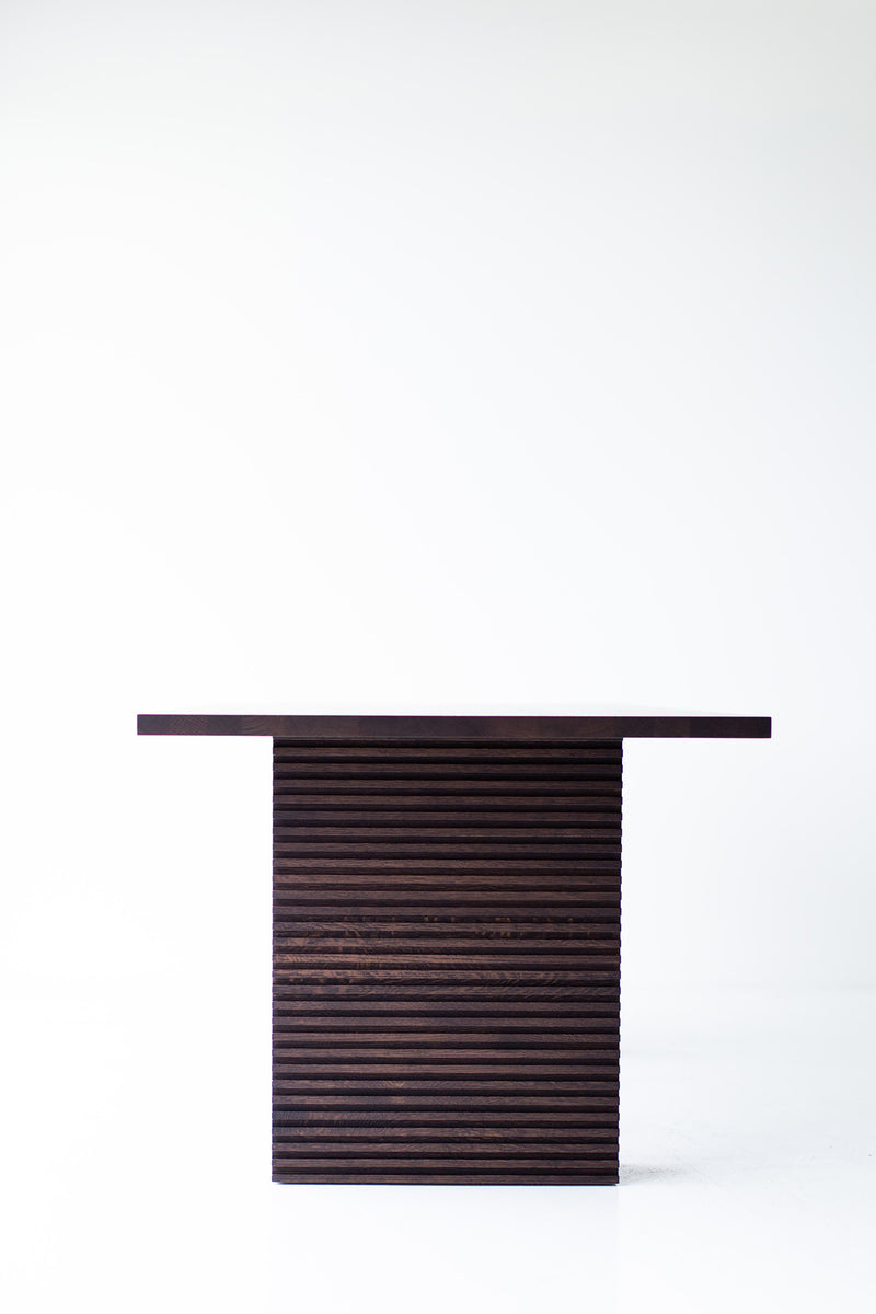 Modern luxury Cicely dining table styled with chairs