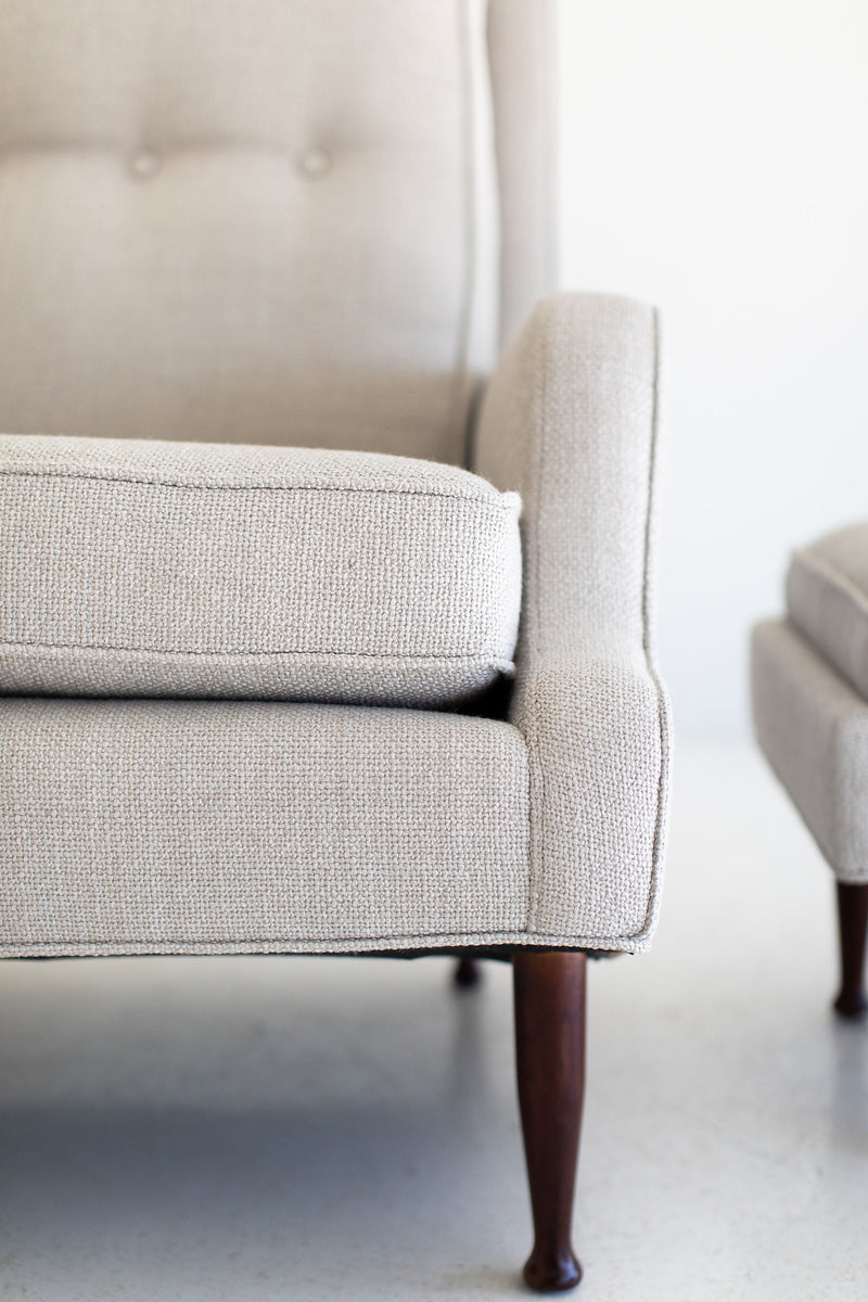 Erno Fabry Attributed Lounge Chair and Ottoman