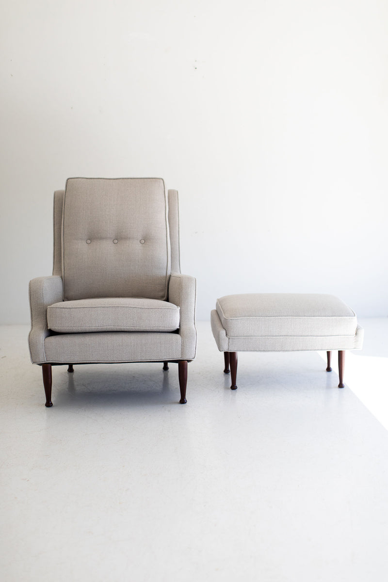 Erno Fabry Attributed Lounge Chair and Ottoman