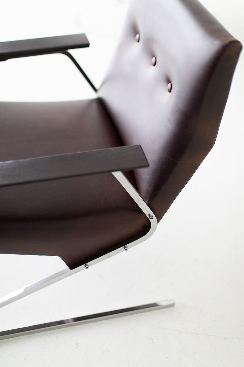 Georges Van Rijck Leather Lounge Chairs for Beaufort