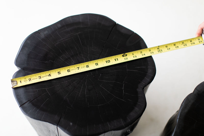 Black stump table shown from above
