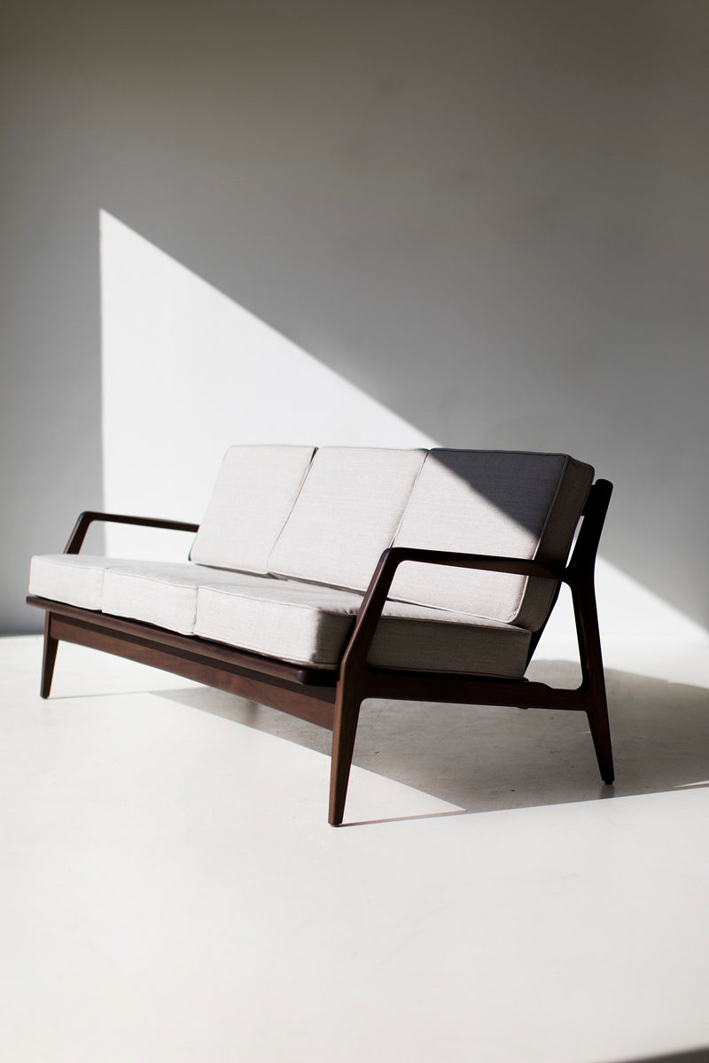 Side profile of the Lawrence Peabody Danish sofa
