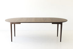 Lawrence Peabody dining table shown with leaves extended
