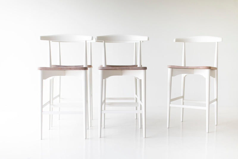 Peabody bar stool shown from a low angle
