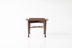 Close-up of the tabletop edge on the Peabody side table