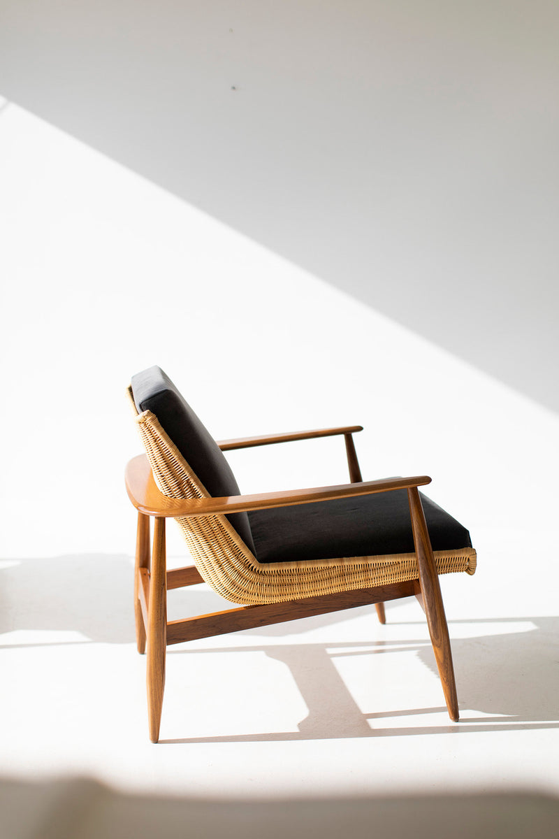 Lawrence Peabody 1806P wicker lounge chair, additional view