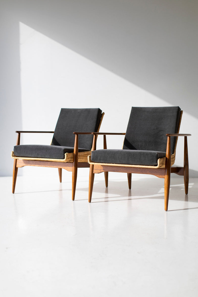 Peabody 1806P wicker lounge chair, detail view