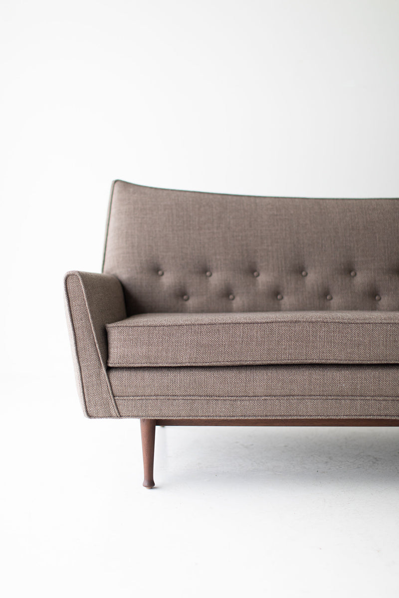 Close-up of the thick-weave upholstery fabric