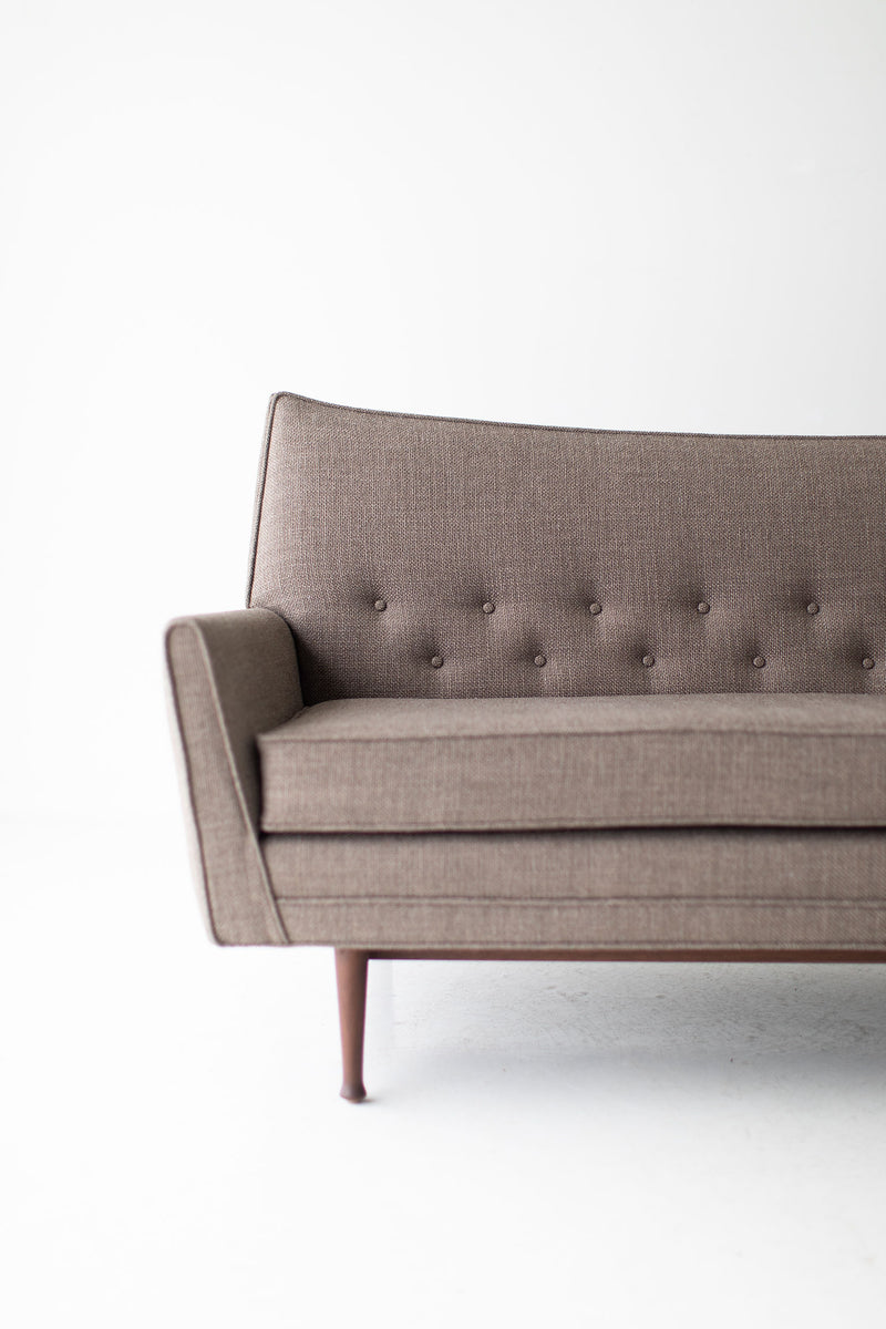 Angled view of the modern Peabody sofa