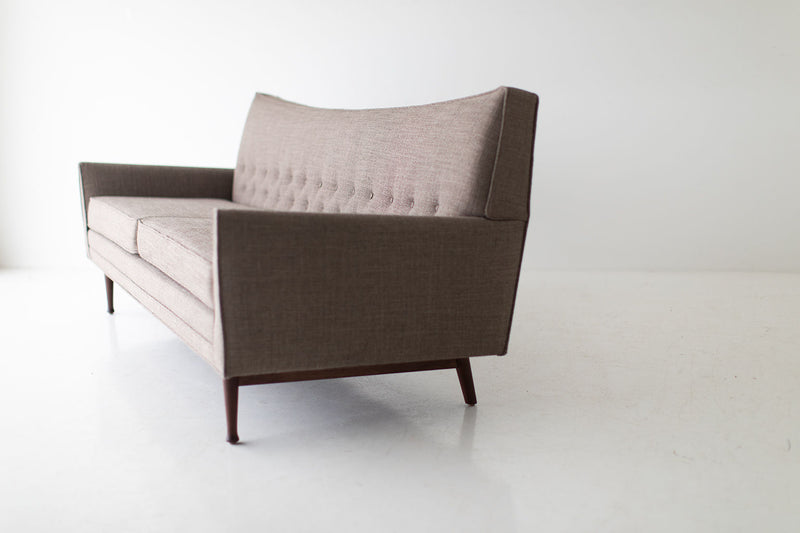 Modern luxury Peabody walnut sofa in a styled modern room