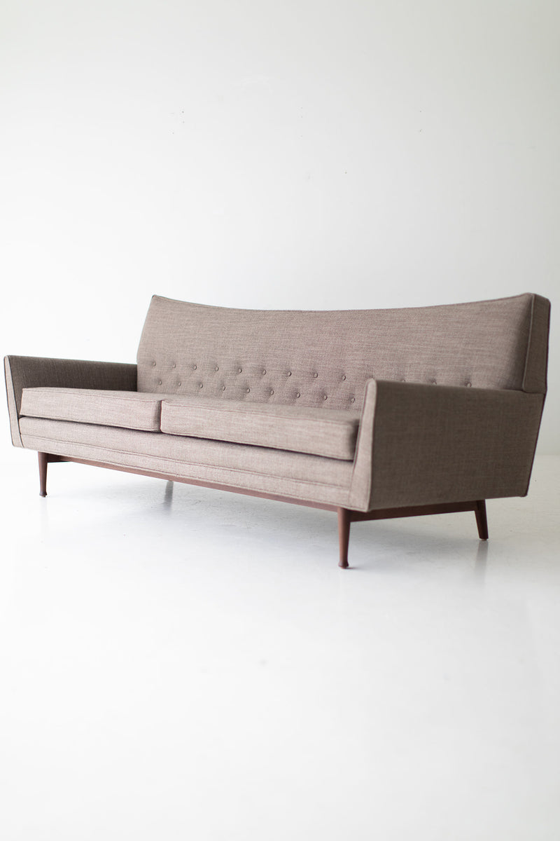 Detail of the upholstery stitching on the sofa
