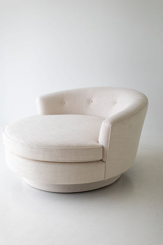 Mid Century Round Lounge Chair, 02
