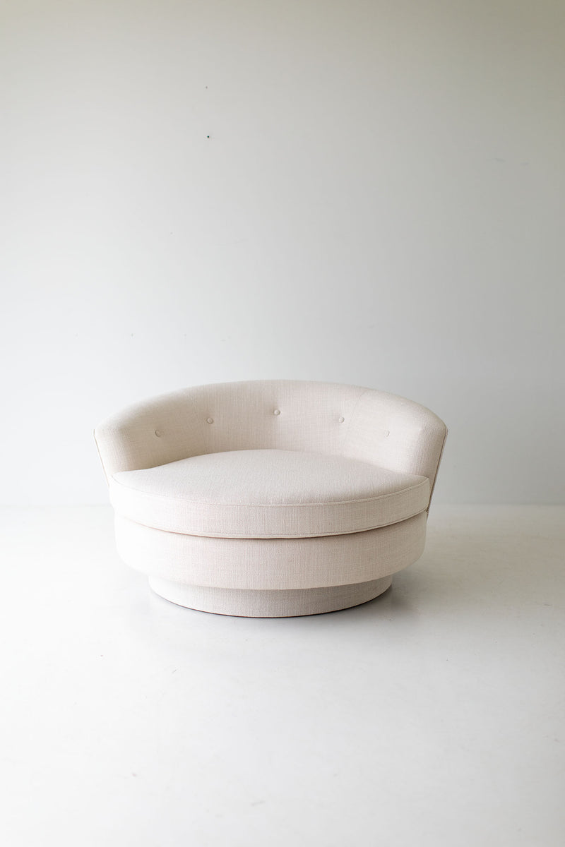 Mid Century Round Lounge Chair, 05
