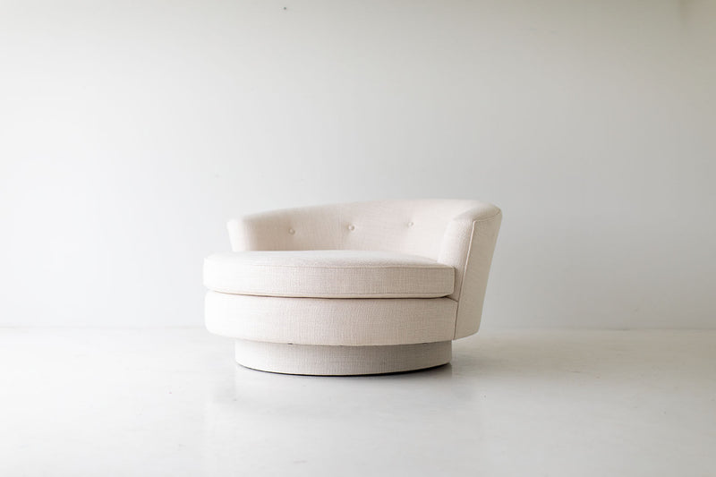 Mid Century Round Lounge Chair, 10