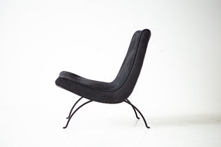 Milo Baughman Leather Scoop Lounge Chair Thayer Coggin, Image 02