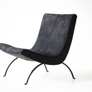 Milo Baughman Leather Scoop Lounge Chair for Thayer Coggin
