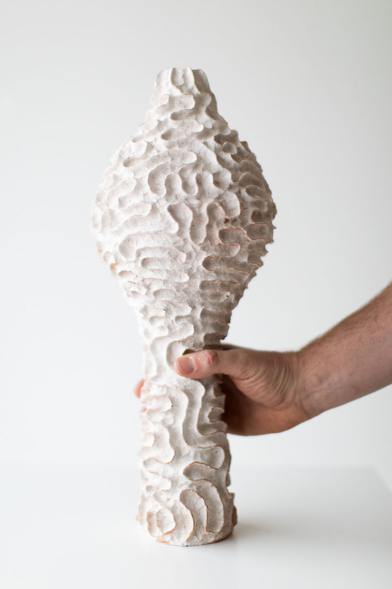 Suzy Goodelman modern ceramic vase for Craft Associates Furniture, studio shot