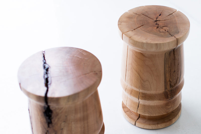 Side profile of The Torre maple end table