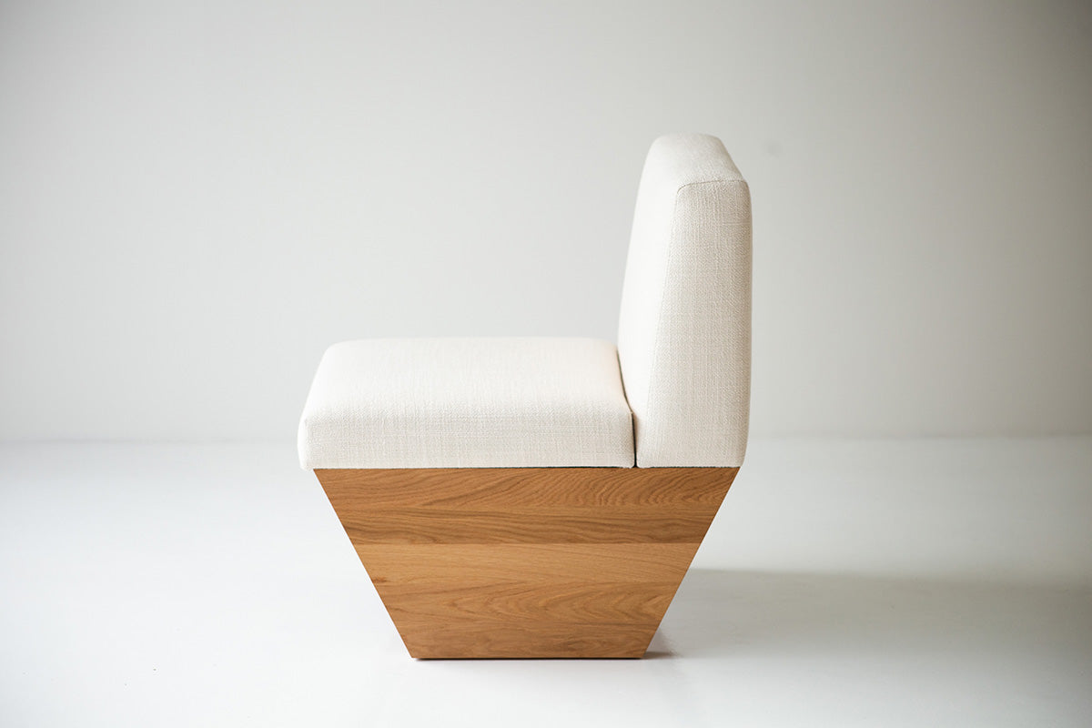 Modern Lotus Side Chair in White Oak - 4722