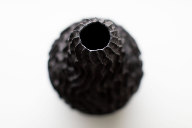 Suzy Goodelman handmade pottery showing coiled clay texture