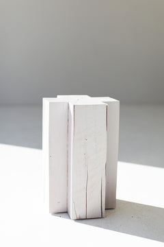 Whitewash commercial-grade finish on maple up close