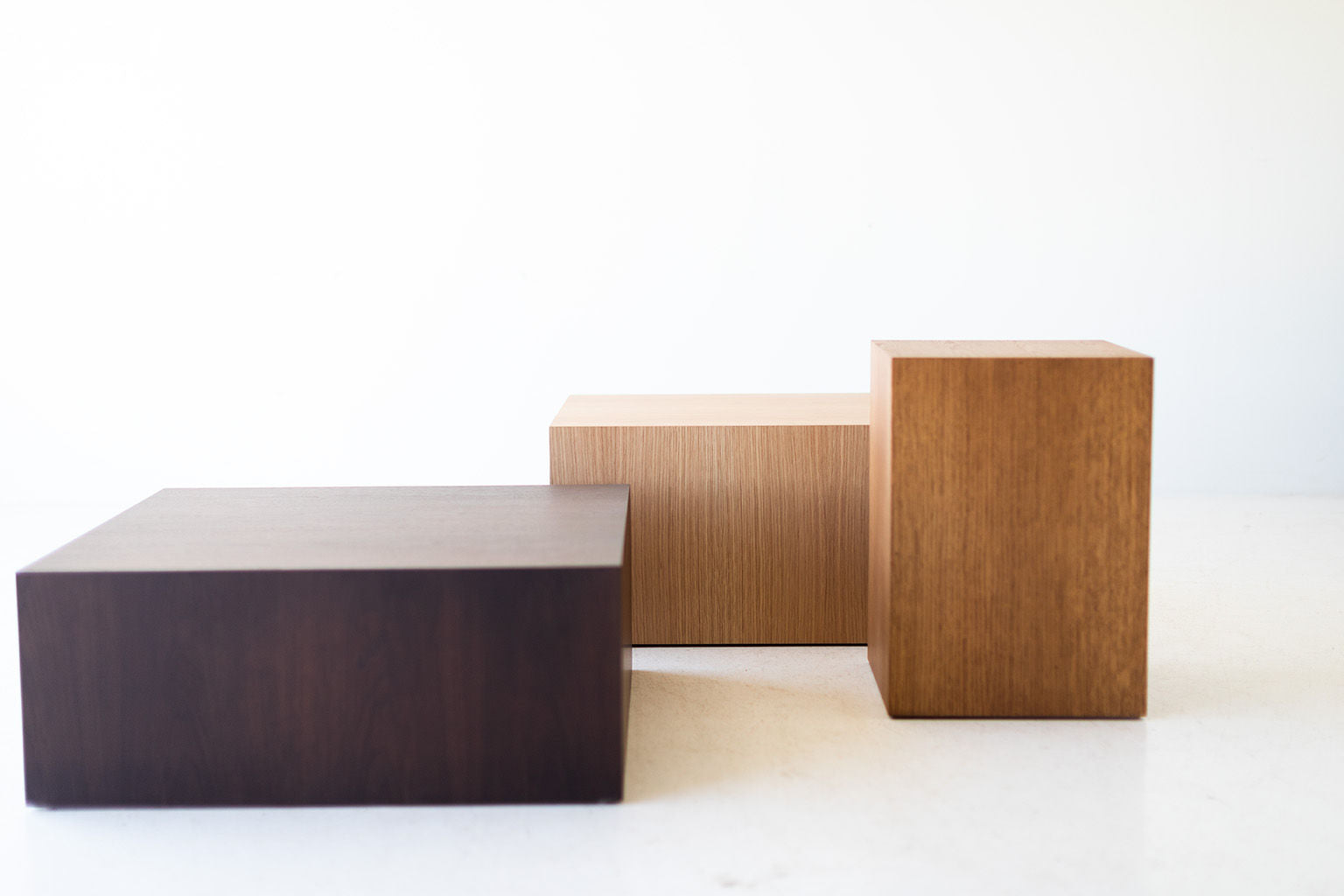 Modern Wood Side Table in Oak