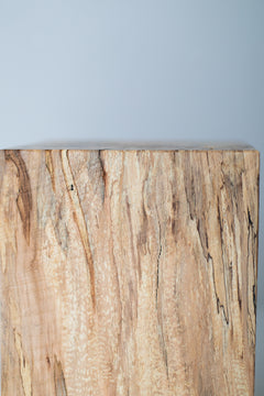 Side profile of the square-cut maple stump