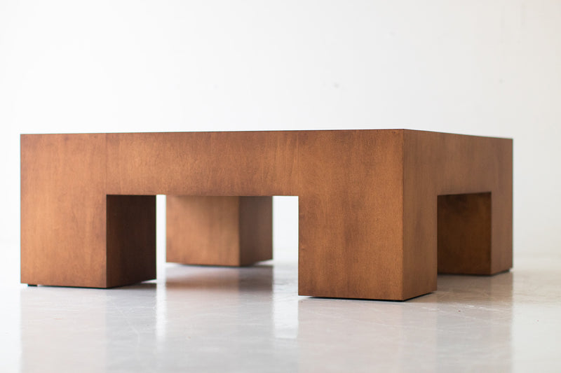 Modern luxury Mondo coffee table styled in a bright living space