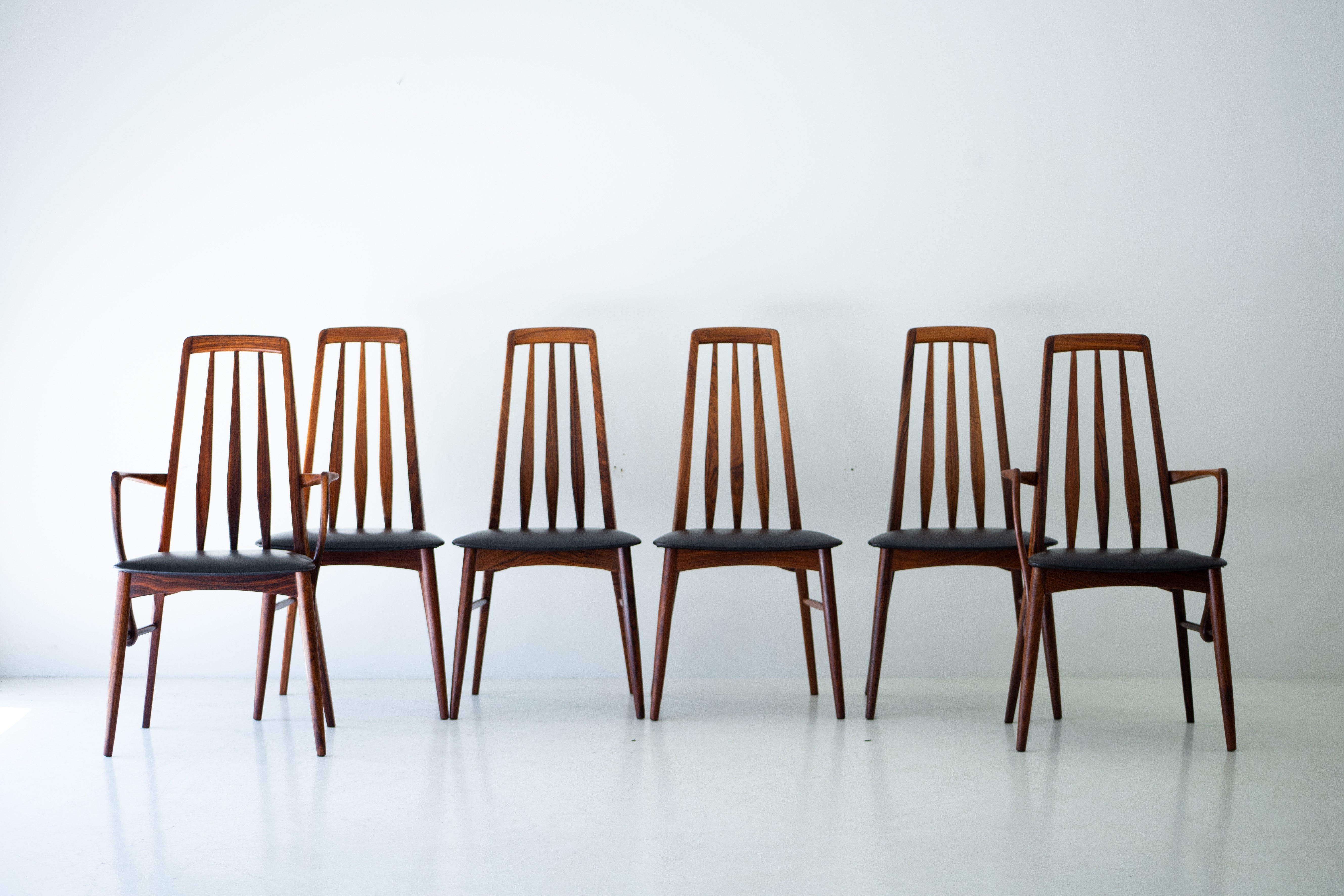 Niels Koefoed Rosewood Eva Dining Chairs for Koefoeds Hornslet