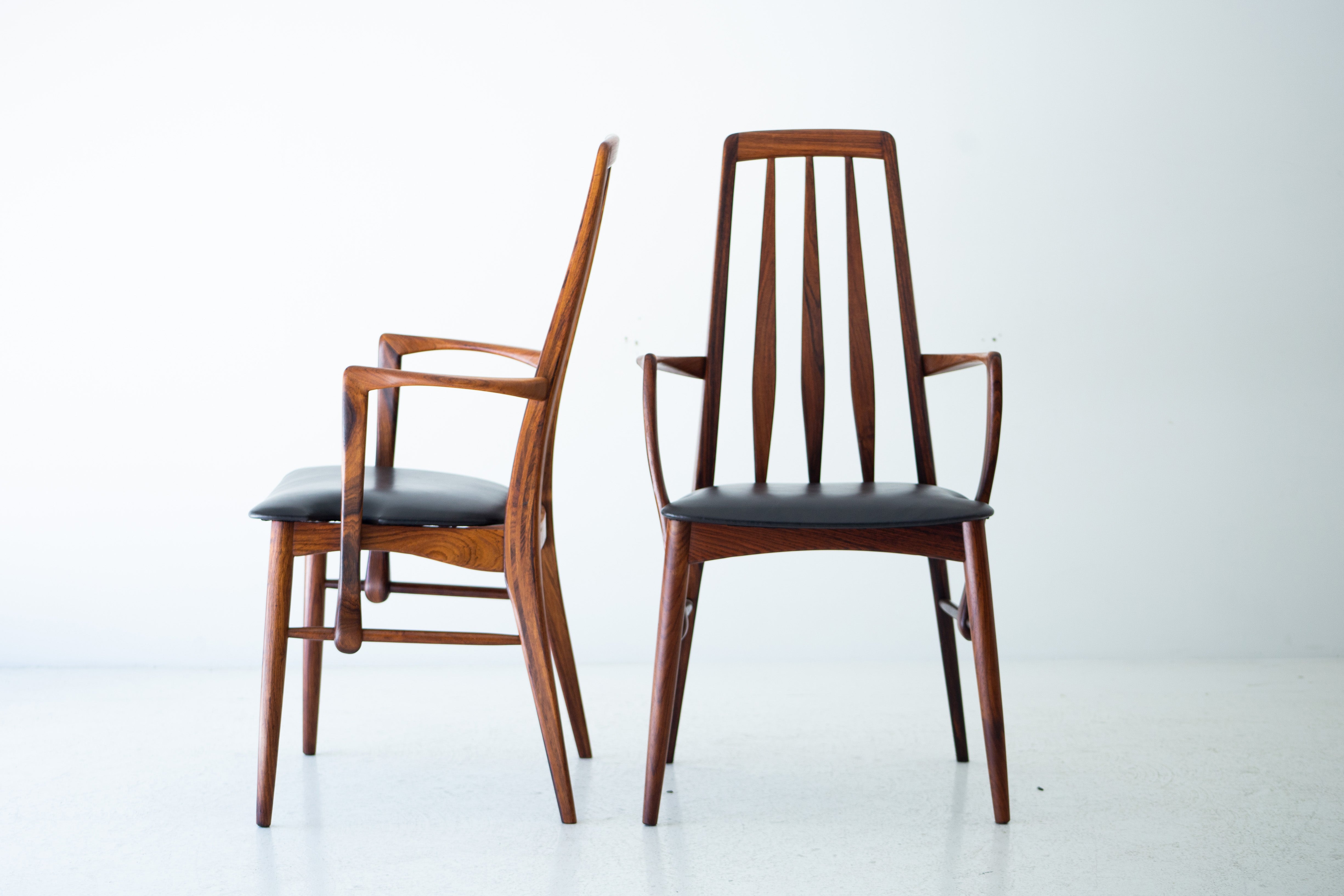 Niels Koefoed Rosewood Eva Dining Chairs for Koefoeds Hornslet