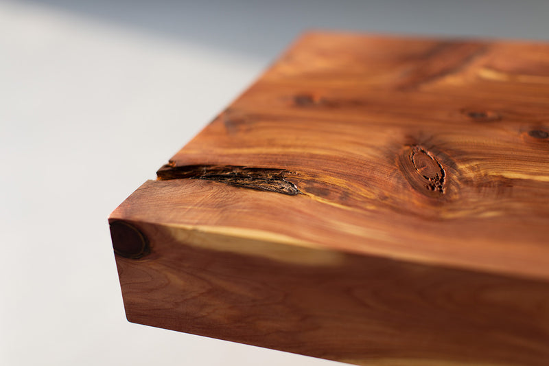 Boaz table styled as a bench