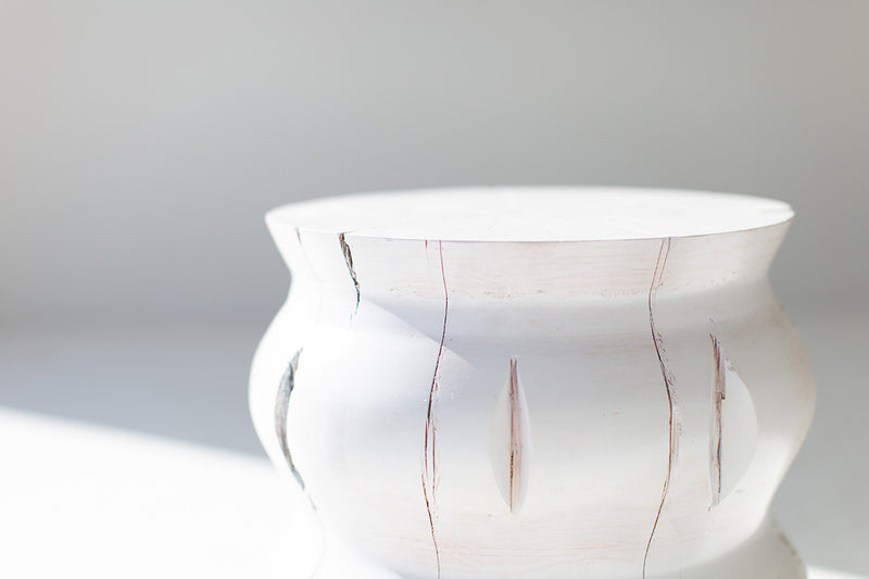 Bertu Home Willow stump table shown at an angle